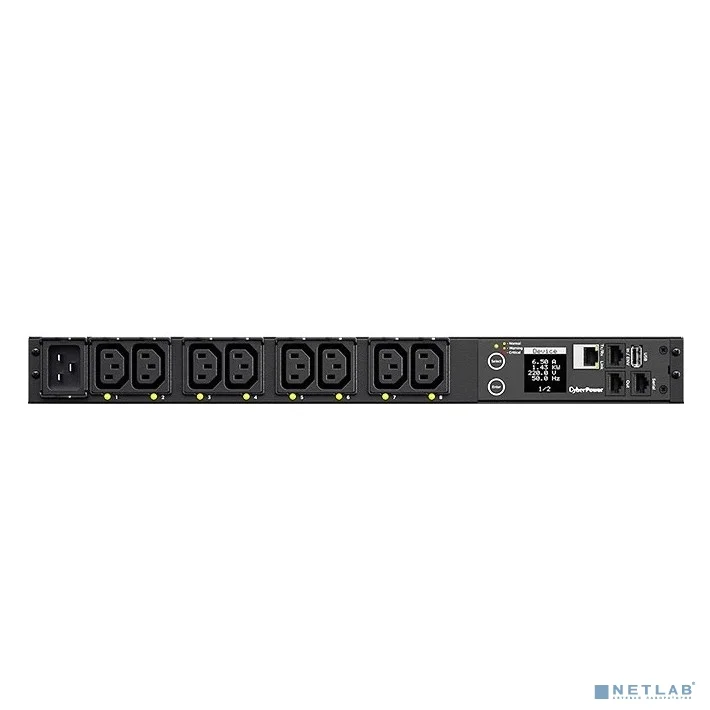 CyberPower PDU41005 (PDU20SWHVIEC8FNET) PDU 1U type {16Amp, SNMP, plug IEC 320 C20 (8x C13)}