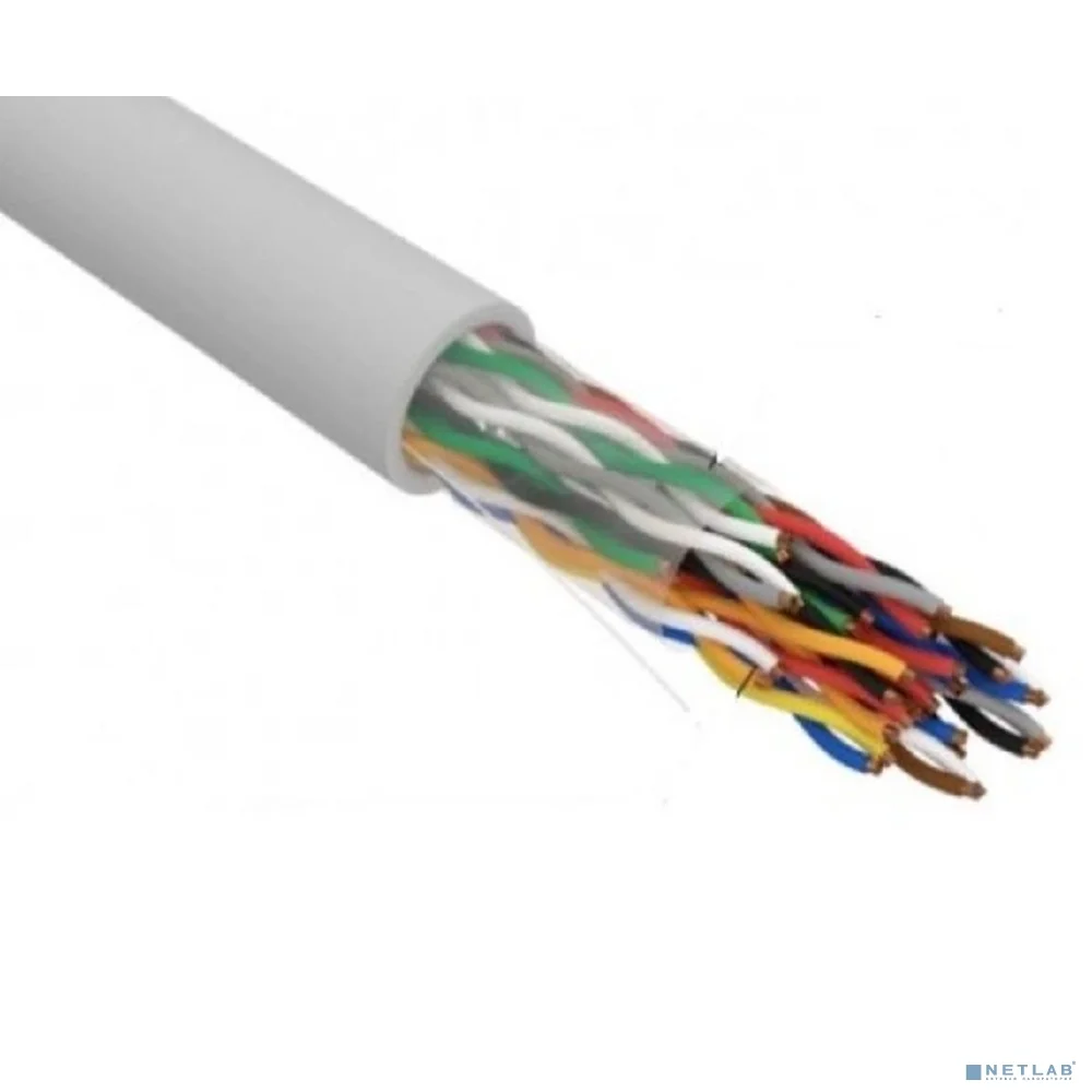 Rexant (01-1012-R) Кабель витая пара U/UTP, CAT 5е, PVC, 16PR, 24AWG, INDOOR, SOLID, серый, 305м, РФ