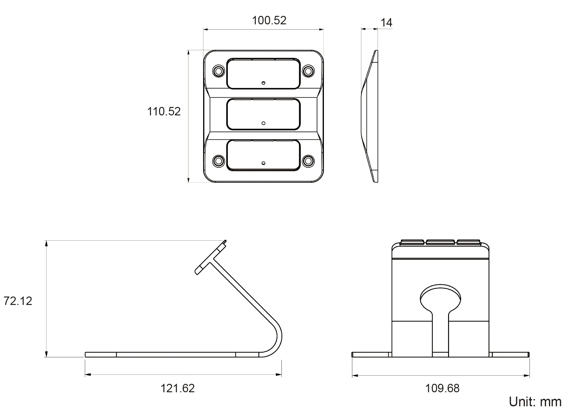 Qbic AC-112, Подставка для TD-1050 PRO/TD-1060 Slim/TD-1070, черная 5