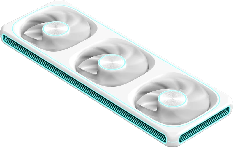 Вентилятор для корпуса Formula V Line AIR FUSION 3 WH, 360x120x28mm, ARBG 3pin + PWM 4pin, 500-1800 RPM, 34.95 DBA MAX, HYDRO BEARING