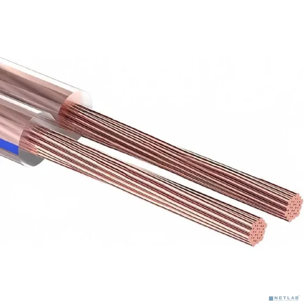 Rexant 01-6303-10 Кабель акустический, 2х0.50 мм2, прозрачный SILICON, 10 м.
