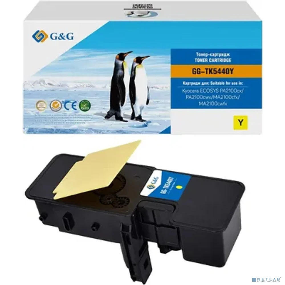 Тонер-картридж G&G toner-cartridge for Kyocera ECOSYS PA2100cx/PA2100cwx/MA2100cfx/MA2100cwfx 2400 pages GG-TK5440Y with chip гарантия 36 мес.