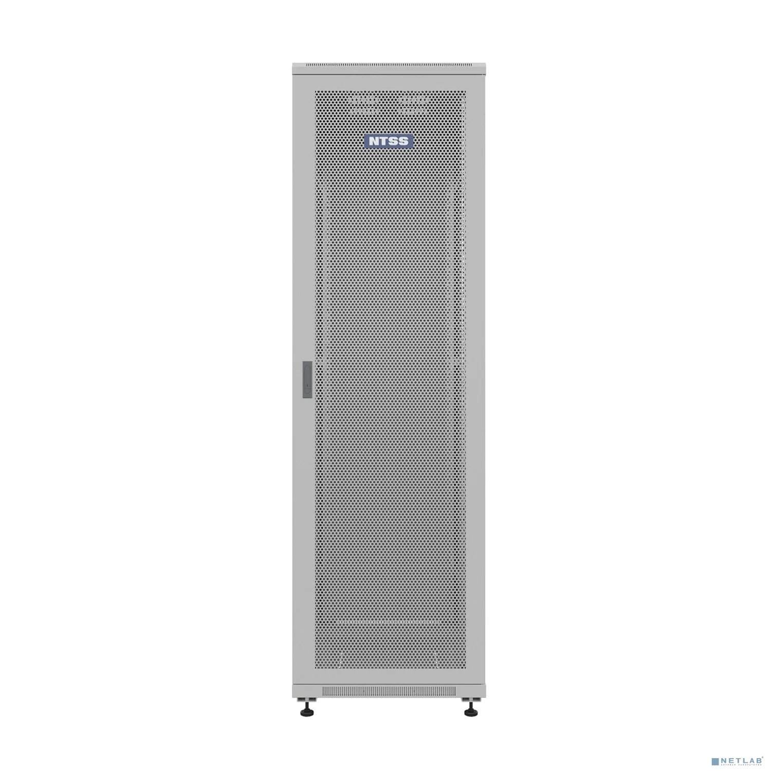 NTSS Шкаф напольный универсальный серверный NTSS R 32U 600х1000мм, 4 профиля 19, двери перфорированная и сплошная металл, боковые стенки съемные, регулируемые опоры, разобранный, серый RAL 7035 NTSS-R