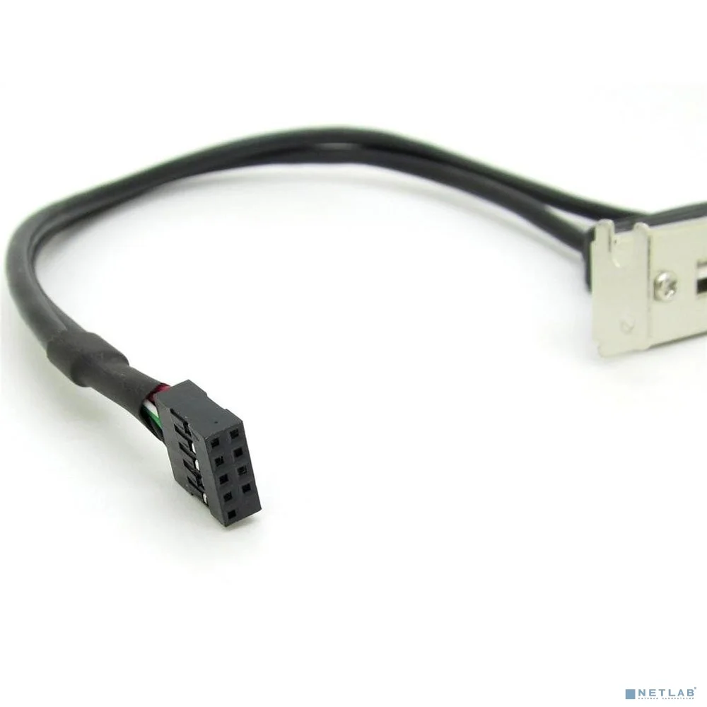 ORIENT C026, Планка портов в корпус 2xUSB 2.0, Low Profile, длина кабеля 30см, oem (30826)