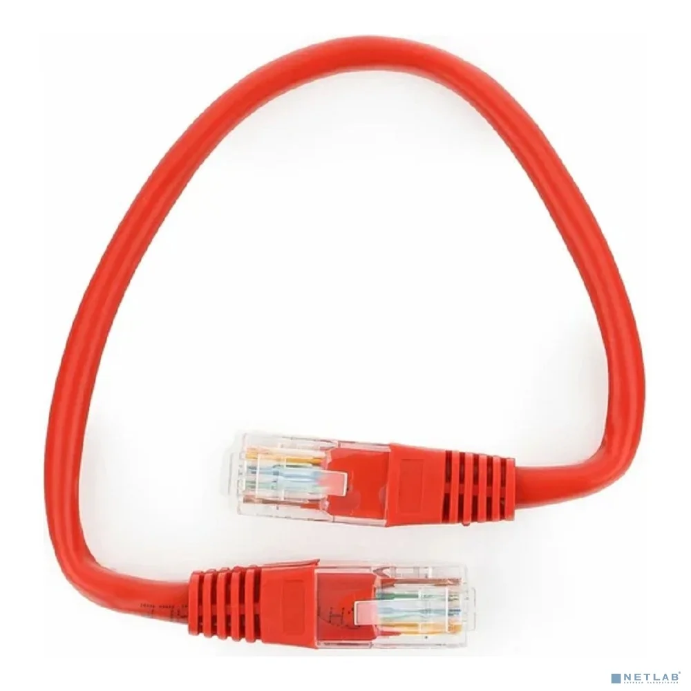 Cablexpert PP12-0.25M/R Патч-корд UTP кат.5e, 0.25м, литой, многожильный (красный)