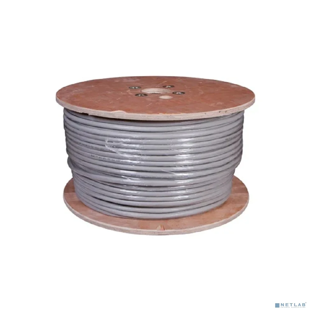 Rexant (01-1206-R) Кабель витая пара F/UTP, CAT 5е, ZH нг(А)-HF (LSZH), 25PR, 24AWG, INDOOR, SOLID, серый, 305м, РФ
