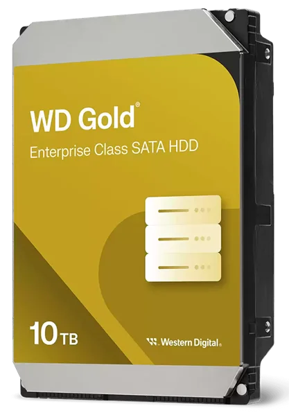 Жесткий диск Western Digital GOLD HDD SATA 10TB, 7200rpm, 512MB buffer, 512e, WD103KRYZ, 1 year