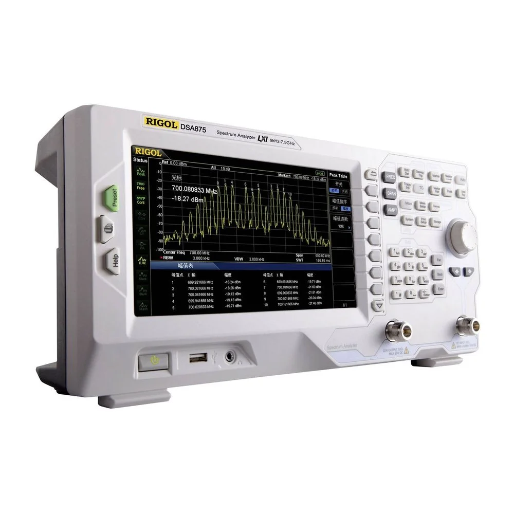 Анализатор спектра Rigol 9kHz-7.5GHz, -98dBc/Hz Phase Noise, 10Hz RBW