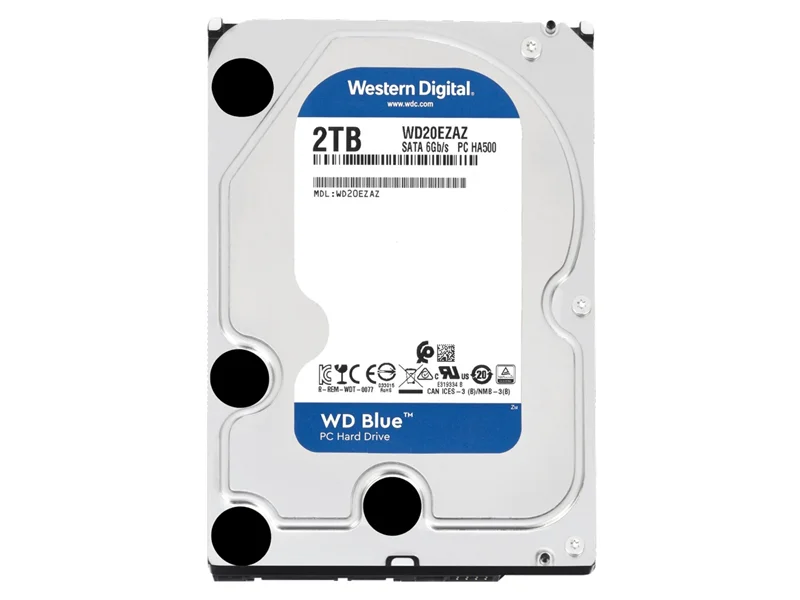 Жесткий диск Western Digital HDD SATA-III 2Tb Blue WD20EZAZ, 5400rpm, 256MB buffer (аналог WD20EZRZ), 1 year