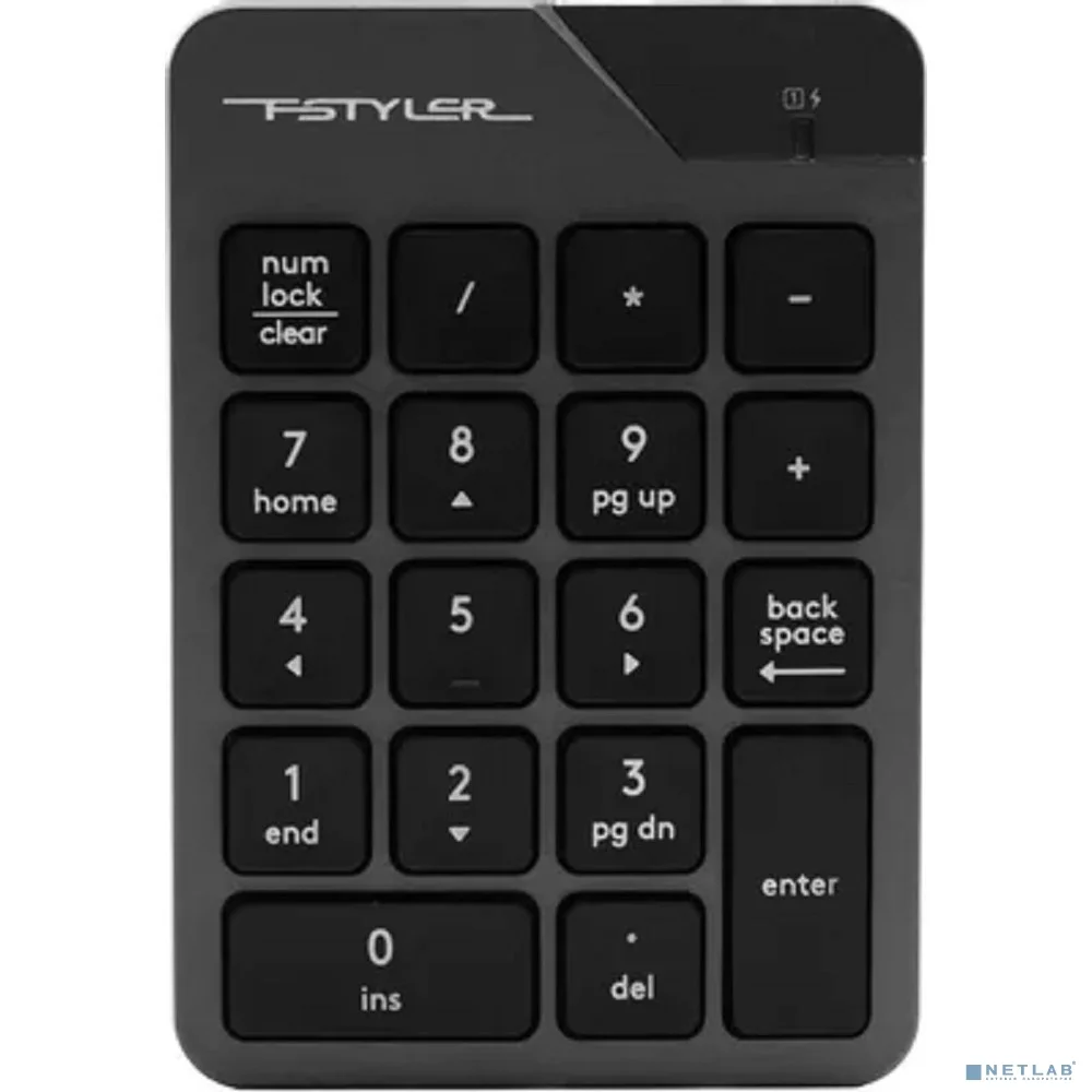 Числовой блок A4TECH FGK21C, USB, Радиоканал, без русского алфавита, серый