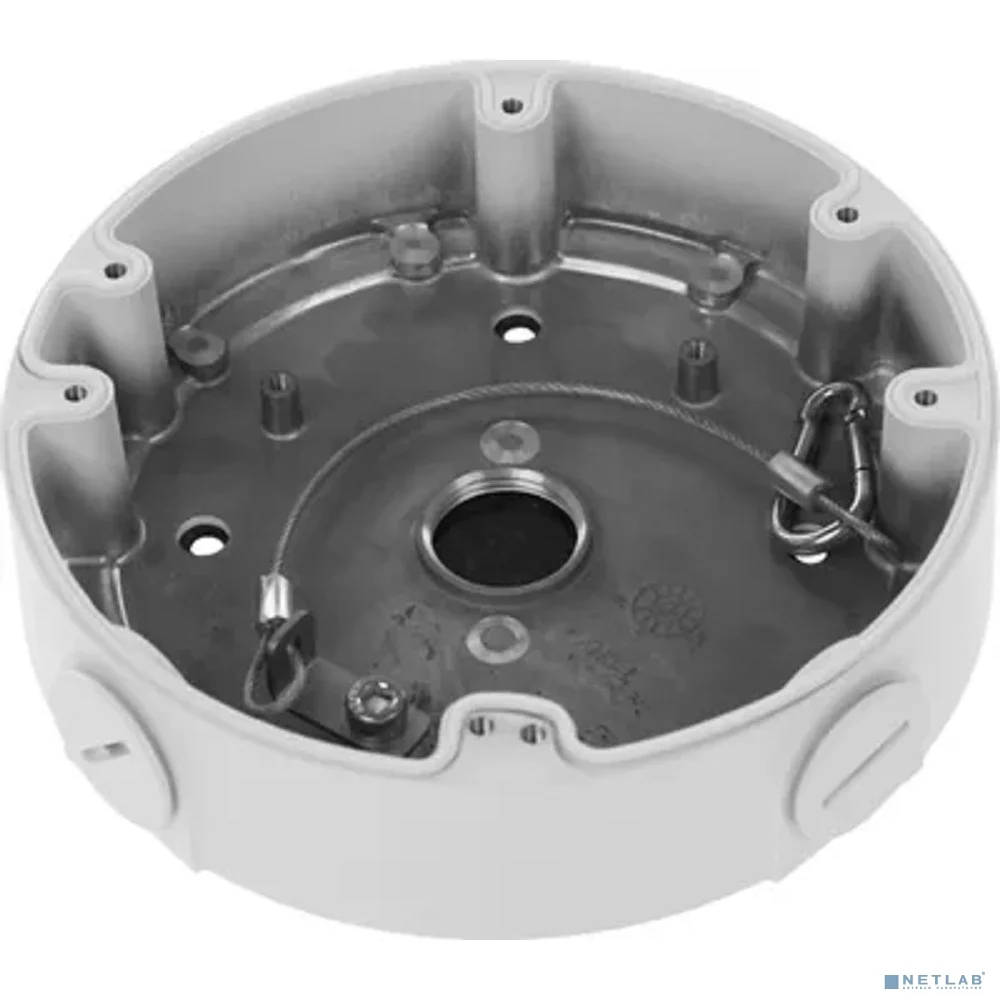 DAHUA DH-PFA138 Монтажная коробка, алюминий, влагозащита, для купольных видеокамер, 2 кабельных ввода, страховочный трос с карабином