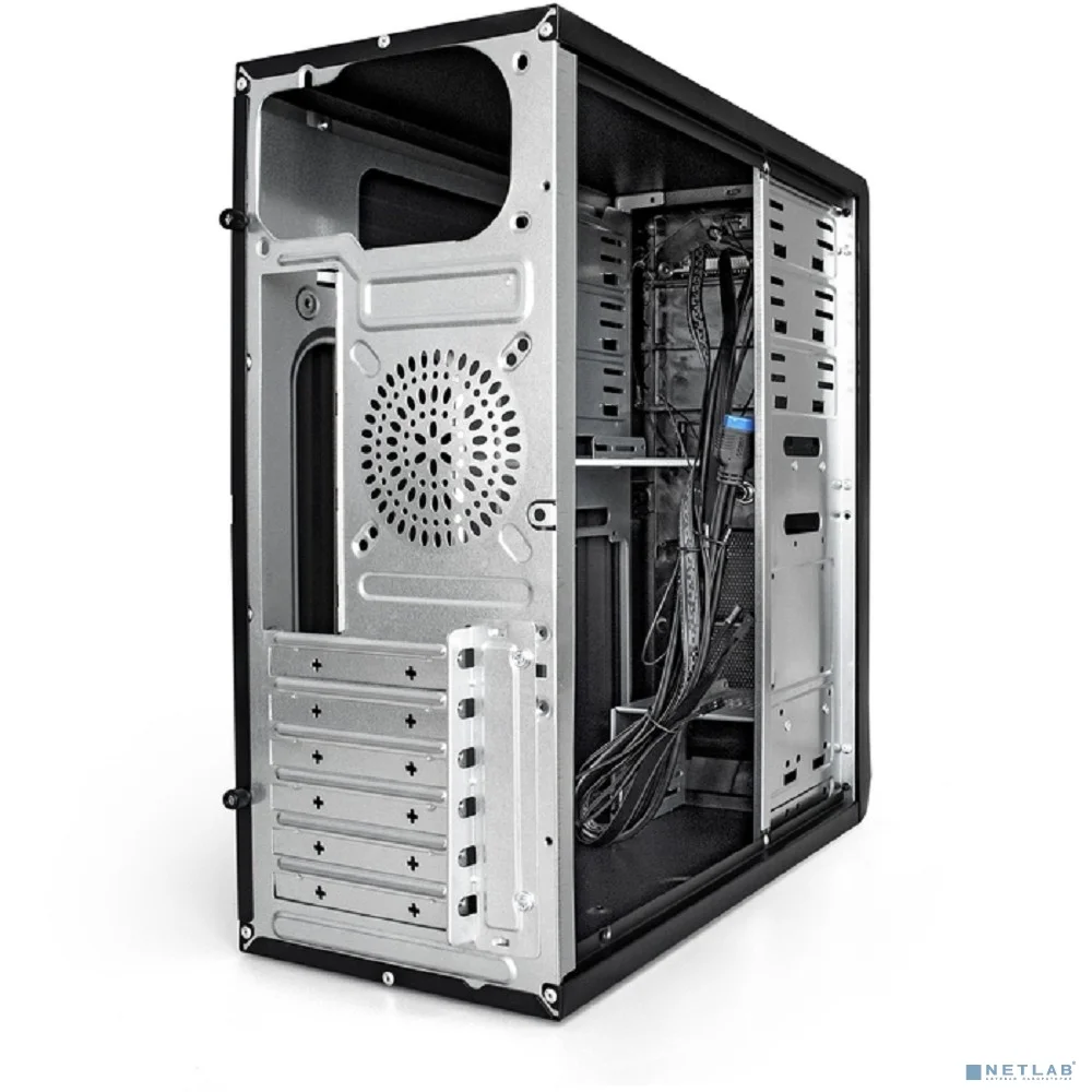 Exegate EX283214RUS Корпус Miditower ExeGate CP-603UB Black, ATX, <без БП>, 2*USB+2*USB3.0, Audio, замок блокировки кнопки питания
