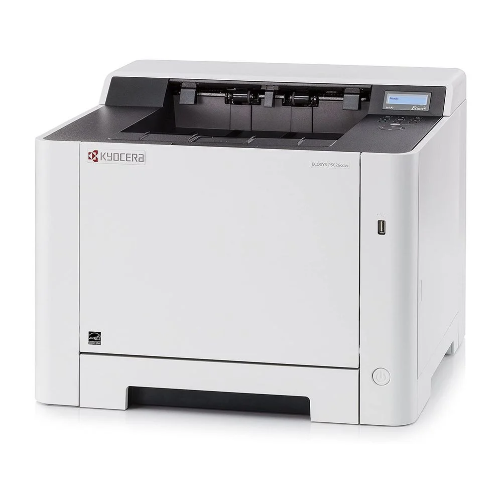 Принтер Kyocera BP Kyocera P5026cdw(цветной лазерный A4,26 стр/мин, 1200x1200 dpi,512 Мб,USB 2.0,Network, Wi-Fi, лоток 250 л., Duplex, старт.тонер 1200 стр) (036631)