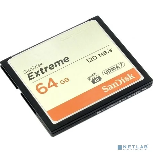Compact Flash 64GB SanDisk Extreme CF 120MB/s, 85MB/s write, UDMA7