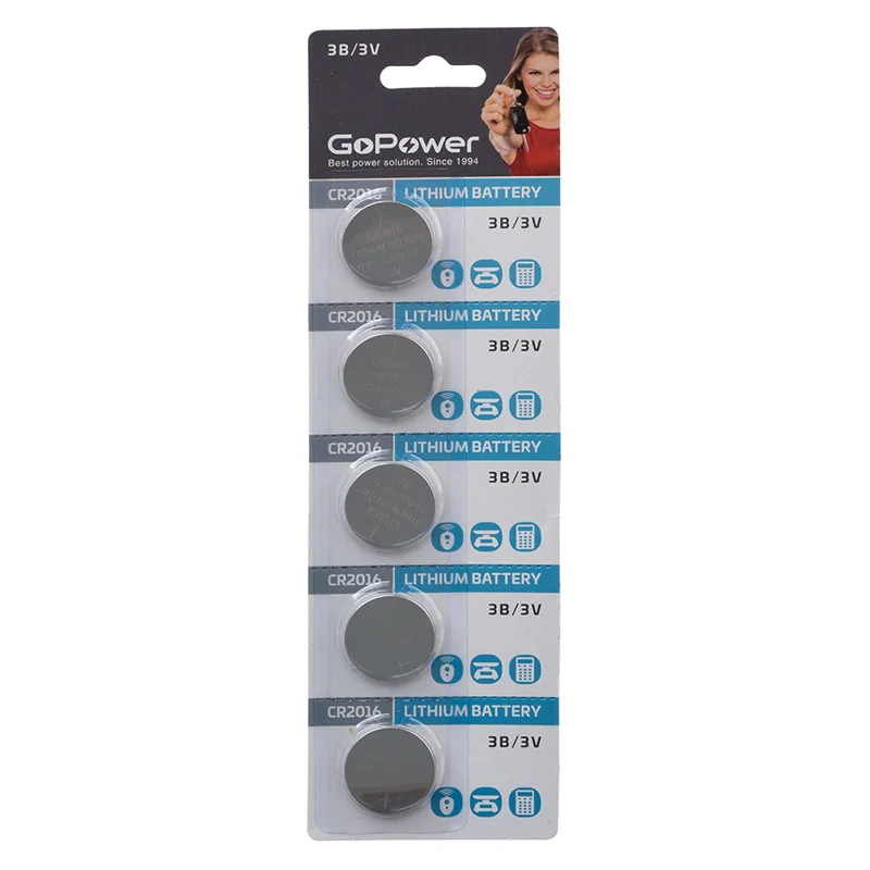 Батарейка GoPower CR2016 (00-00015605)