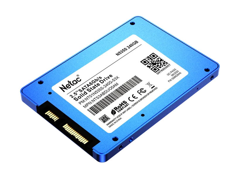 SSD накопитель Netac SSD N535S 240GB 2.5 SATAIII 3D NAND, 7mm, R/W up to 540/490MB/s, TBW 140TB, 5y wty 3