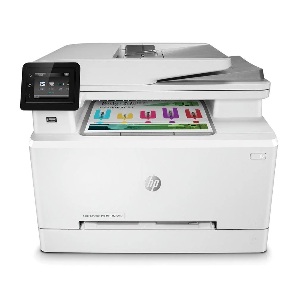 HP Color LaserJet Pro M282nw А4, МФУ, лазерное, цветное, 21стр/мин, 600dpi, 800МГц, 256+256Мб, 50АПД, WiFi/AirPrint/USB/Ethernet, 3450стр/картридж, (7KW72A)