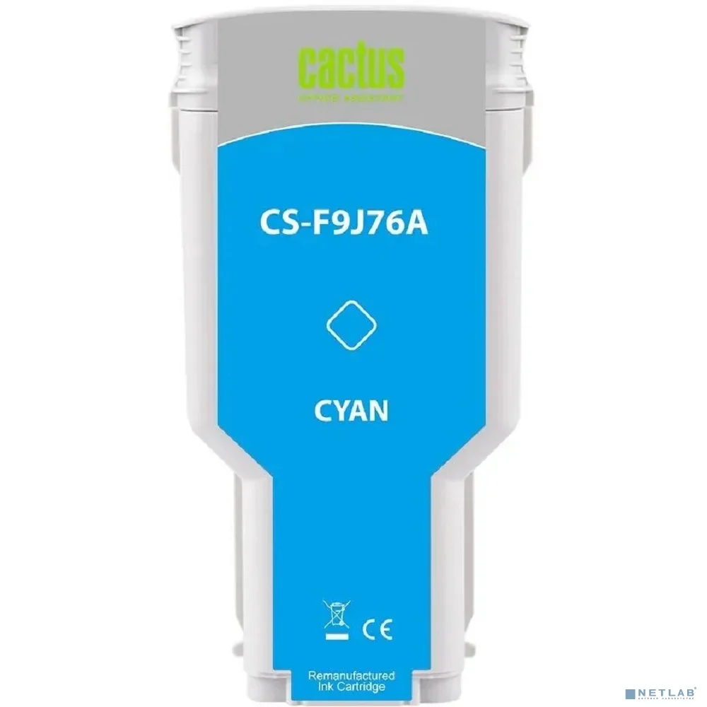 Картридж струйный Cactus CS-F9J76A 727 голубой (300мл) для HP DJ T920/T930/T1500/T1530/T2500/T2530
