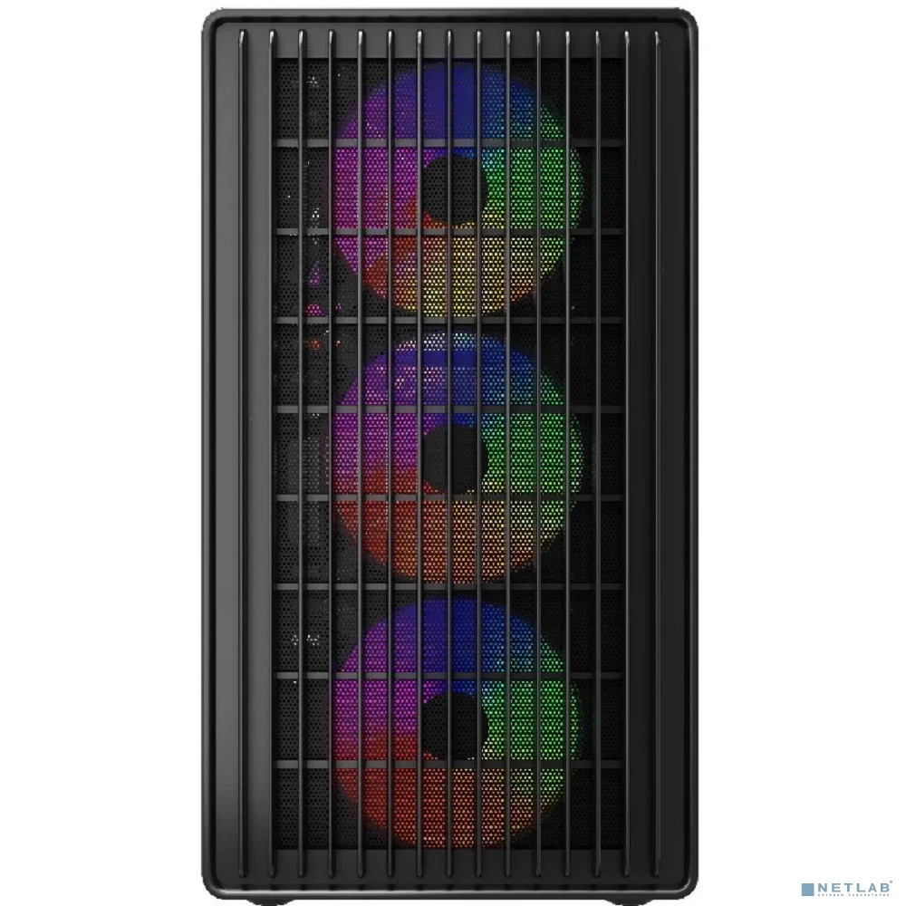 Powercase Корпус Mistral Micro C4B ARGB, Tempered Glass, 4x 120mm ARGB PWM Fan, чёрный, mATX (CMMCB-A4)