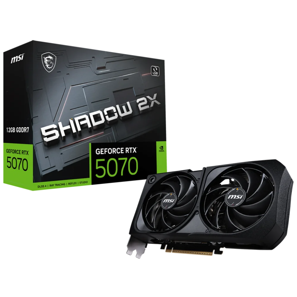 Видеокарта MSI RTX 5070 12G SHADOW 2X//RTX 5070, HDMI, DP*3, 12G , D7