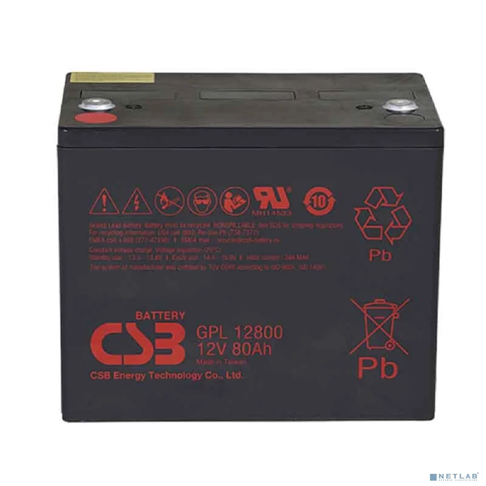CSB Батарея GPL12800 (12V 80Ah)