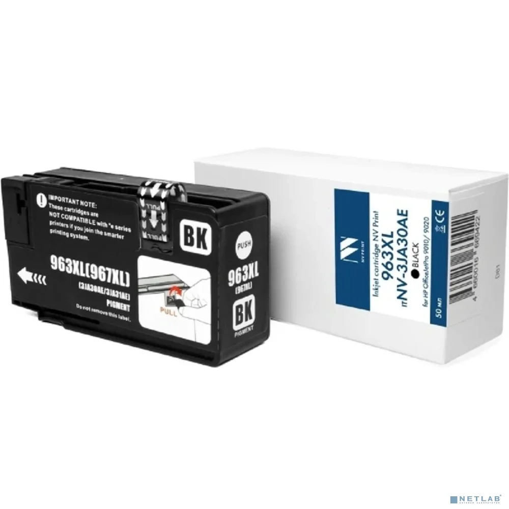 Струйный картридж NVP 963XL (NV-3JA30AE) Black для HP OfficeJetPro 9010/9020 (26 мл) совместимый