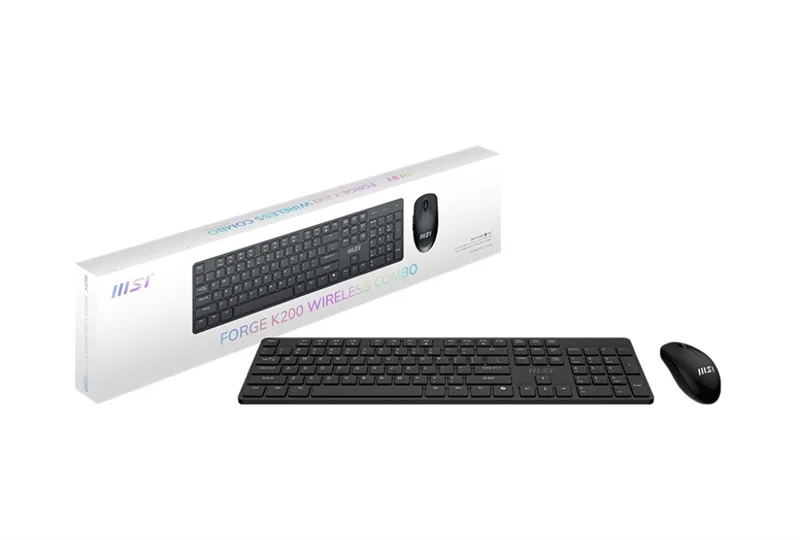 Клавиатура и мышь Keyboard and Mouse MSI FORGE K200 Combo, Wireless, Black 5