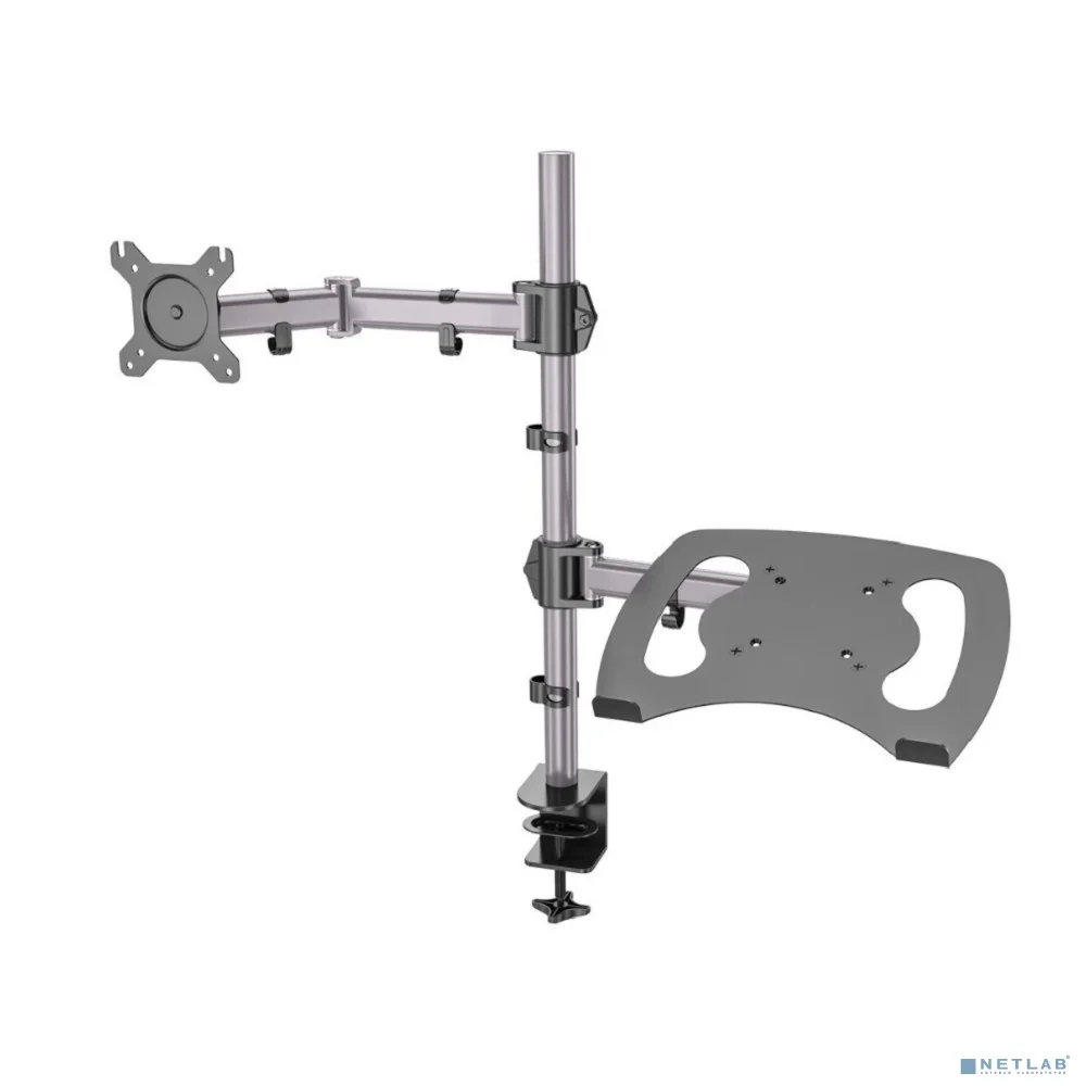 Cactus CS-VM-LH07-AL серебряный 13"-27" макс.8кг настольный поворот и наклон