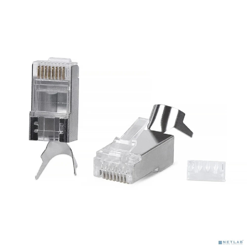 Cabeus 8P8C-SH-C6(1.35)-TWP Коннектор RJ-45(8P8C) под витую пару, категория 6, экранированный, универсальный (для одножильного и многожильного кабеля), для проводников с толщиной по изоляции до 1.35 м