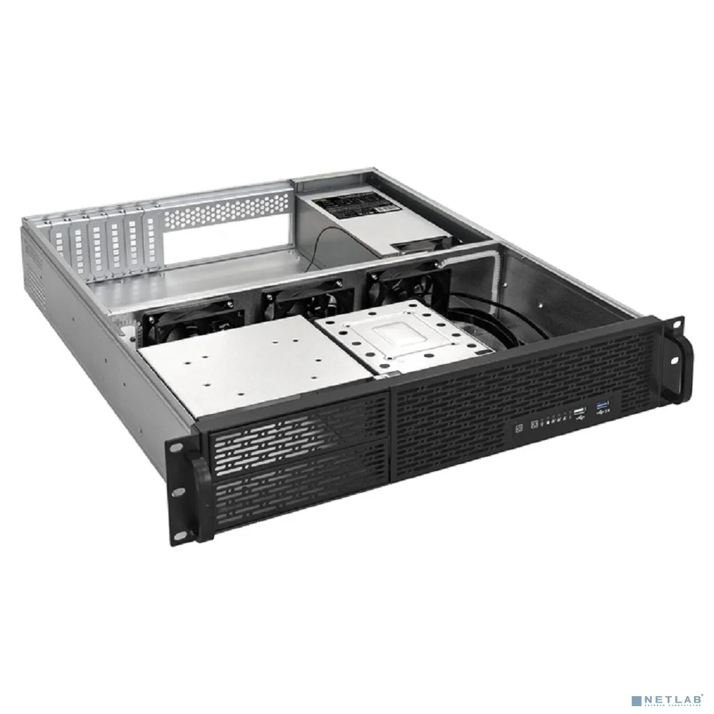 Exegate EX298459RUS Серверный корпус ExeGate Pro 2U550-06/2U2088 <RM 19", высота 2U, глубина 550, БП 2U-1080ADS, USB+USB3.0>