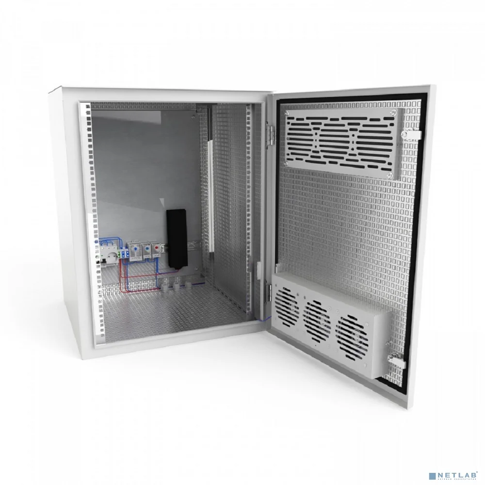 NTSS Шкаф настенный климатический NTSS WT 12U (ШхВхГ) 600x650x350 мм, 4 профиля 19, с обогревом 100W и вентиляцией, IP55, серый RAL 7035 NTSS-WT12U6035H100VIP55 2