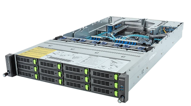 Шасси серверное Gigabyte Server Platform R283-S90 / 2U / 2xIntel (Gen4/5) / 2xHS / 32xDIMM / 12xLFF NVME/SAS/SATA + 2xSFF SAS/SATA / 2x1GbE / 2xOCP 3.0 / 5xFHHL / 2x2000W / Rails / 1Y