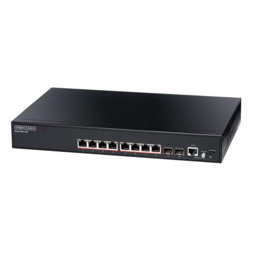 Коммутатор Edge-corE ECS2100-10P Edge-corE 8 ports 10/100/1000Base-T + 2G SFP uplink ports with 8 port PoE (125W) L2 Gigabit Ethernet Switch - Pro Smart