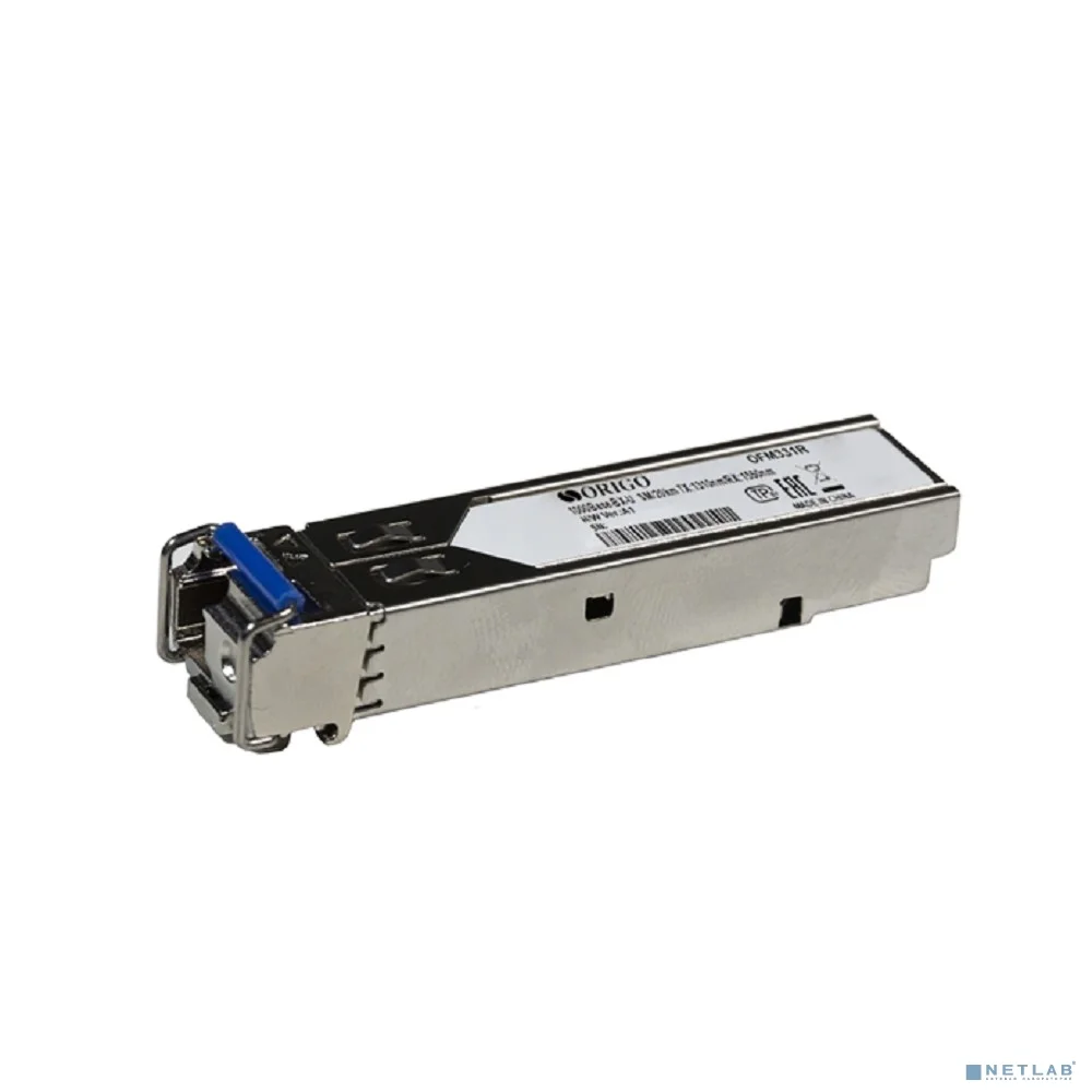 ORIGO OFM331R/40KM/A1A WDM SFP-трансивер, 1000Base-BX-U (Simplex LC), Tx: 1310нм, Rx: 1550нм, одномод, до 40км