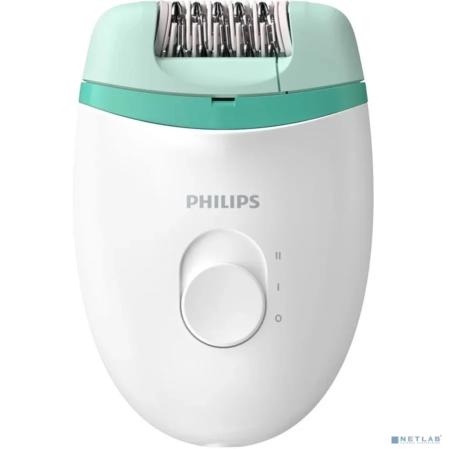 Эпилятор Philips BRE224/00 скор.:2 насад.:1 белый/мятный