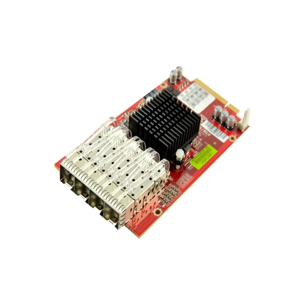 Сетевой адаптер Caswell NID-83040 Cетевой адаптер Proprietary PCIe (3.0) Gen3x8, 4x10GbE SFP+ PCIe (3.0) Gen3x8, Intel X710-BM1 LAN Controller Проприетарный формфактор. Установлен в каретку для установки в платформу (не установлен в устройство)