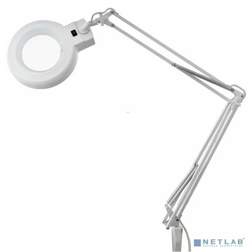 Rexant 31-0021 Лупа на струбцине , круглая, 8D, с подсветкой, белая