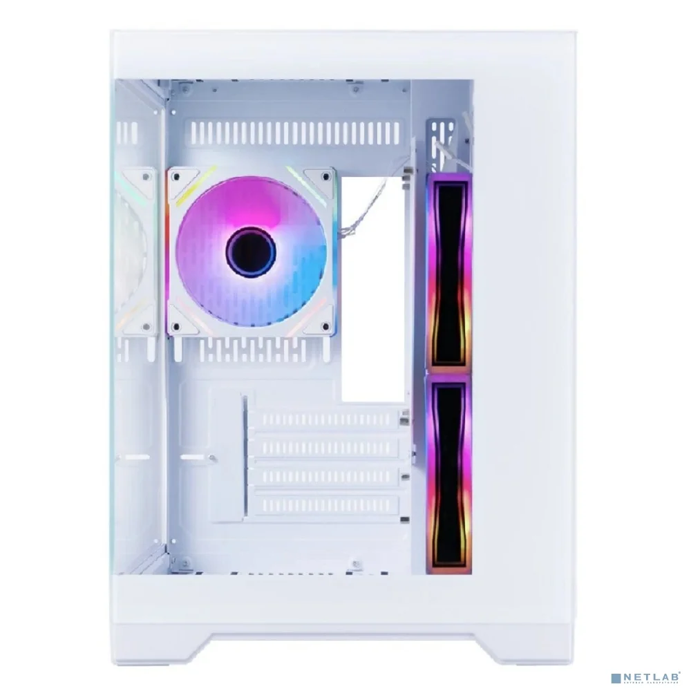 1STPLAYER MEGAVIEW MV5-TP ARGB White / mATX / 3x120mm ARGB fans / MV5-TP-WH-2FC7R-W-1FC7-W