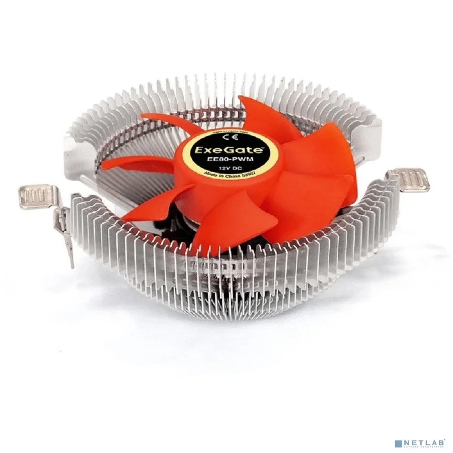 Exegate EX286145RUS Кулер ExeGate EE80-PWM (Al, LGA775/1150/1151/1155/1156/1200/1700/AM2/AM2+/AM3/AM3+/AM4/FM1/FM2/754/9, TDP 65W, Fan 80mm, PWM, 800-2400RPM, Hydro bearing, 4pin, 11-24db, 205г, с те