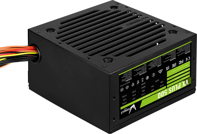 Блок питания Formula V Line VX PLUS 500, 500W, ATX12V v2.3, 12cm Fan (ex Aerocool)