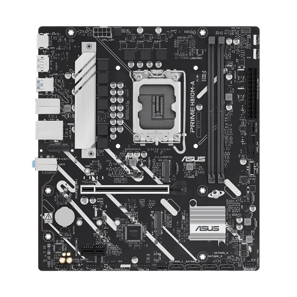 Материнская плата ASUS PRIME H810M-A-CSM, LGA1851, B810, 2*DDR5, 4*SATA, 2*M.2, 2*USB 3.2, 4*USB 2.0, 1*PCIx16, 1*PCIx1, HDMI+DP, mATX; 90MB1KK0-M0EAYC