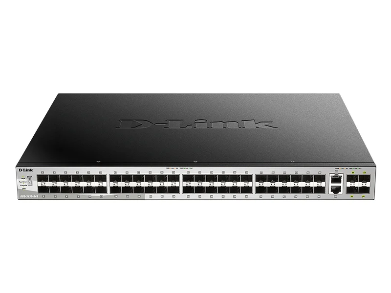 Коммутатор D-Link PROJ Управляемый L3 стекируемый коммутатор, 48x1000Base-X SFP, 2x10GBase-T, 4x10GBase-X SFP+, CLI, порт управления 1000Base-T, консольный порт RJ-45, 1xUSB, RPS, поддержка Dying Gasp