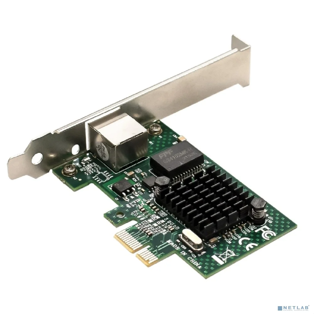 Exegate EX293451RUS Сетевой адаптер ExeGate EXE-BCM5721 (PCI-E x1, порт 1xRJ45, 10/100/1000Mbps, Gigabit Chipset Broadcom BCM5721)