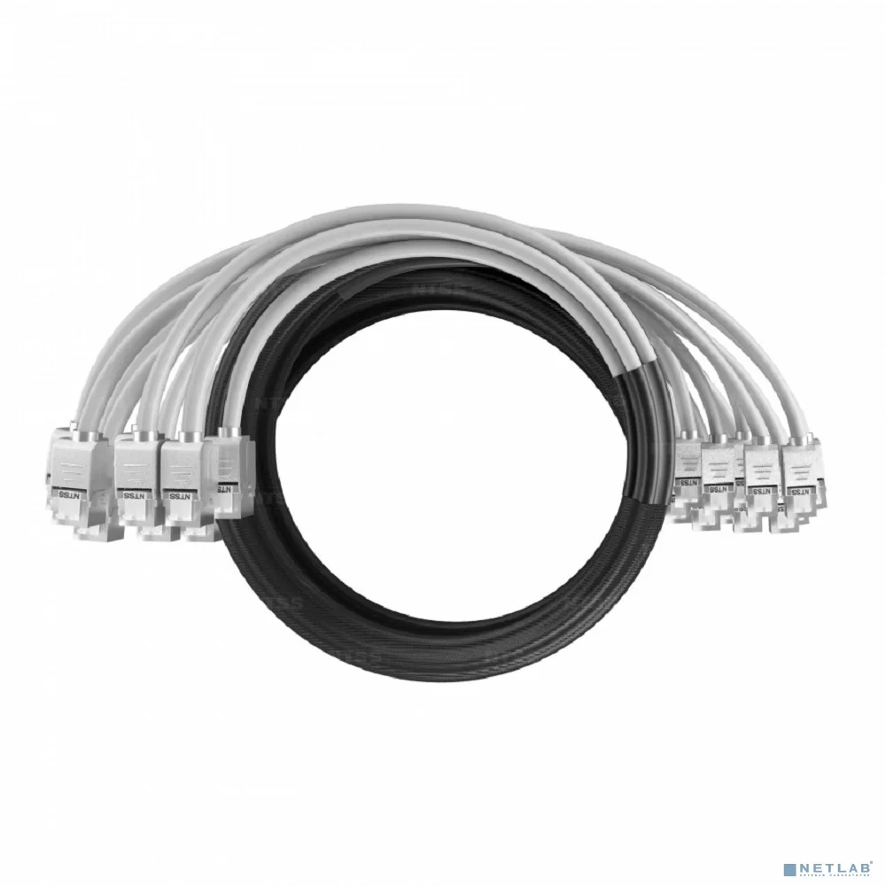 NTSS Кабельная сборка NTSS PREMIUM 12pc, FTP CAT6, оконцована разъемами KEYSTONE RJ45 FTP CAT6, заделка в чулке, вывод 0.6м, длина 11м, LSZH, серый NTSS-PC-PM-12-FTP-RJ45KJ-6-S-0.6-11.0-LSZH-GY 2