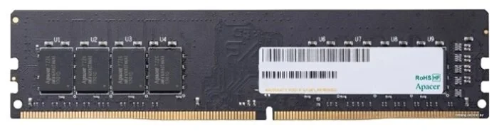 Оперативная память Apacer DDR4 16GB 2666MHz DIMM (PC4-21300) CL19 1.2V (Retail) 1024*8 3 years (AU16GGB26CQYBGH / EL.16G2V.GNH)