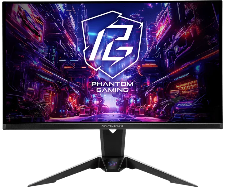 Монитор ASROCK 27" PGO27QFV OLED 2560x1440 0,03 ms GTG 250cd 360Hz HDR 400 VESA HAS Tilt HDMI*2 DP HAS Swivel Pivot Type C MM black