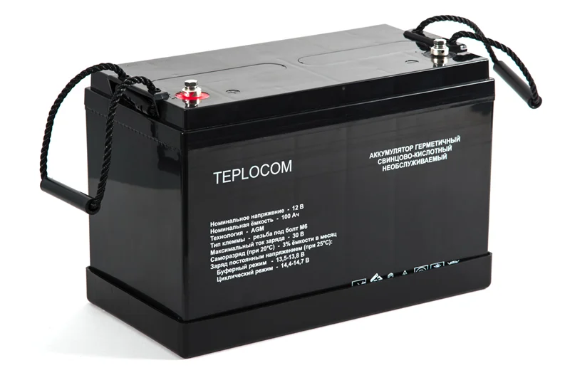 (437) Бастион TEPLOCOM 100Ач АКБ СК 12В/100 Ач/T7-M6/Срок службы 12 лет/1 г.г 2