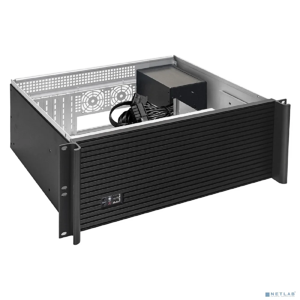 Exegate EX300050RUS Серверный корпус ExeGate Pro 4U390-05 <RM 19", высота 4U, глубина 390, БП 700PAS, USB>