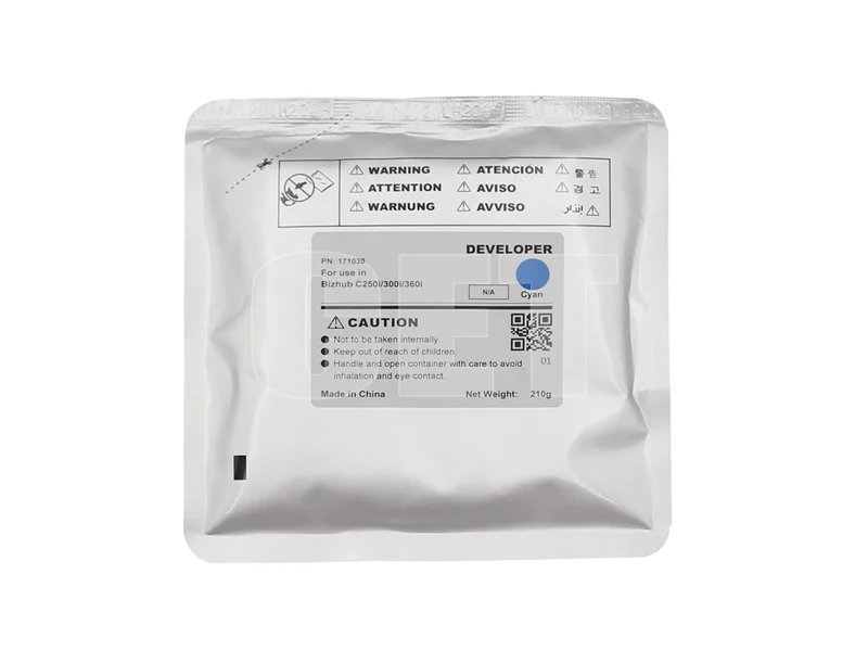 Девелопер для KONICA MINOLTA Bizhub C250i/300i/360i (CET) Cyan, 210г, 1000000 стр., CET171030