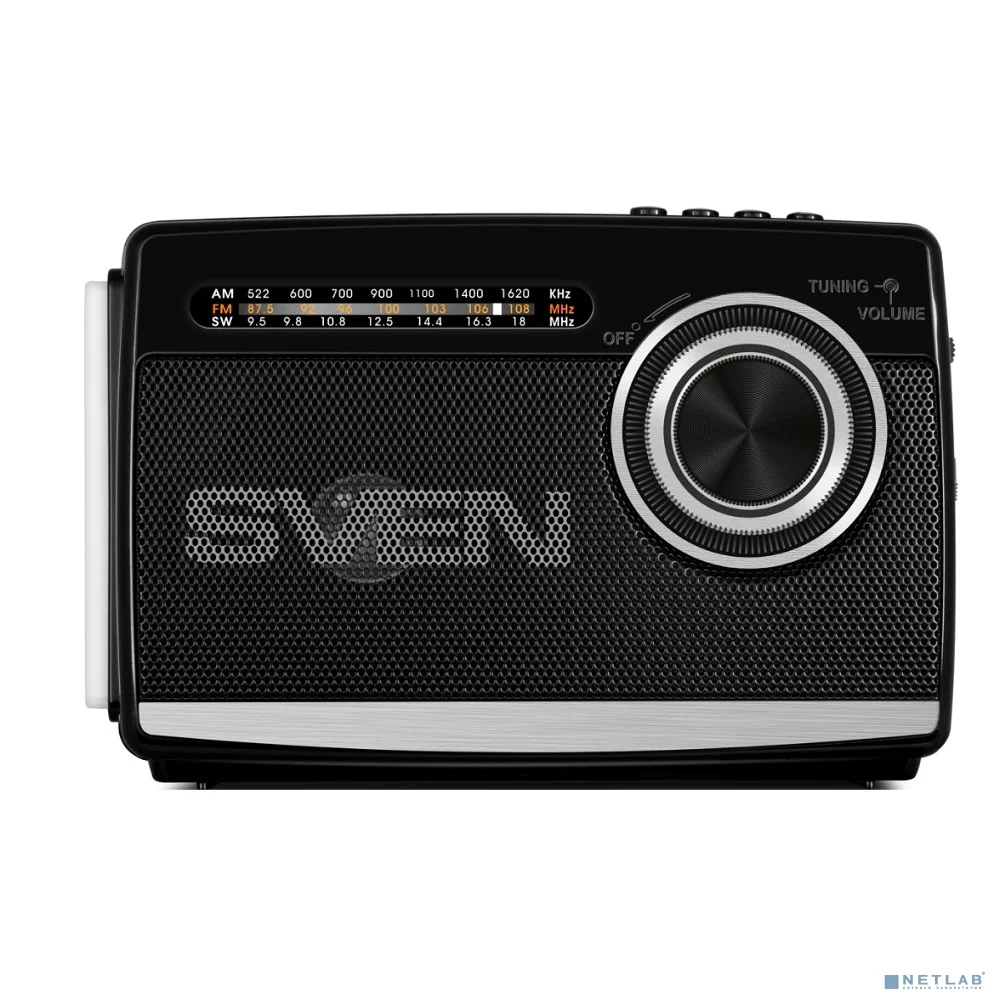 SVEN АС SRP-155, чёрный (3 Вт, Bluetooth, FM/AM/SW, USB, microSD, фонарь, встроенный аккумулятор) 2